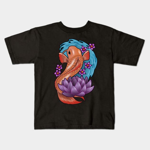 koi Kids T-Shirt by tecnotequila